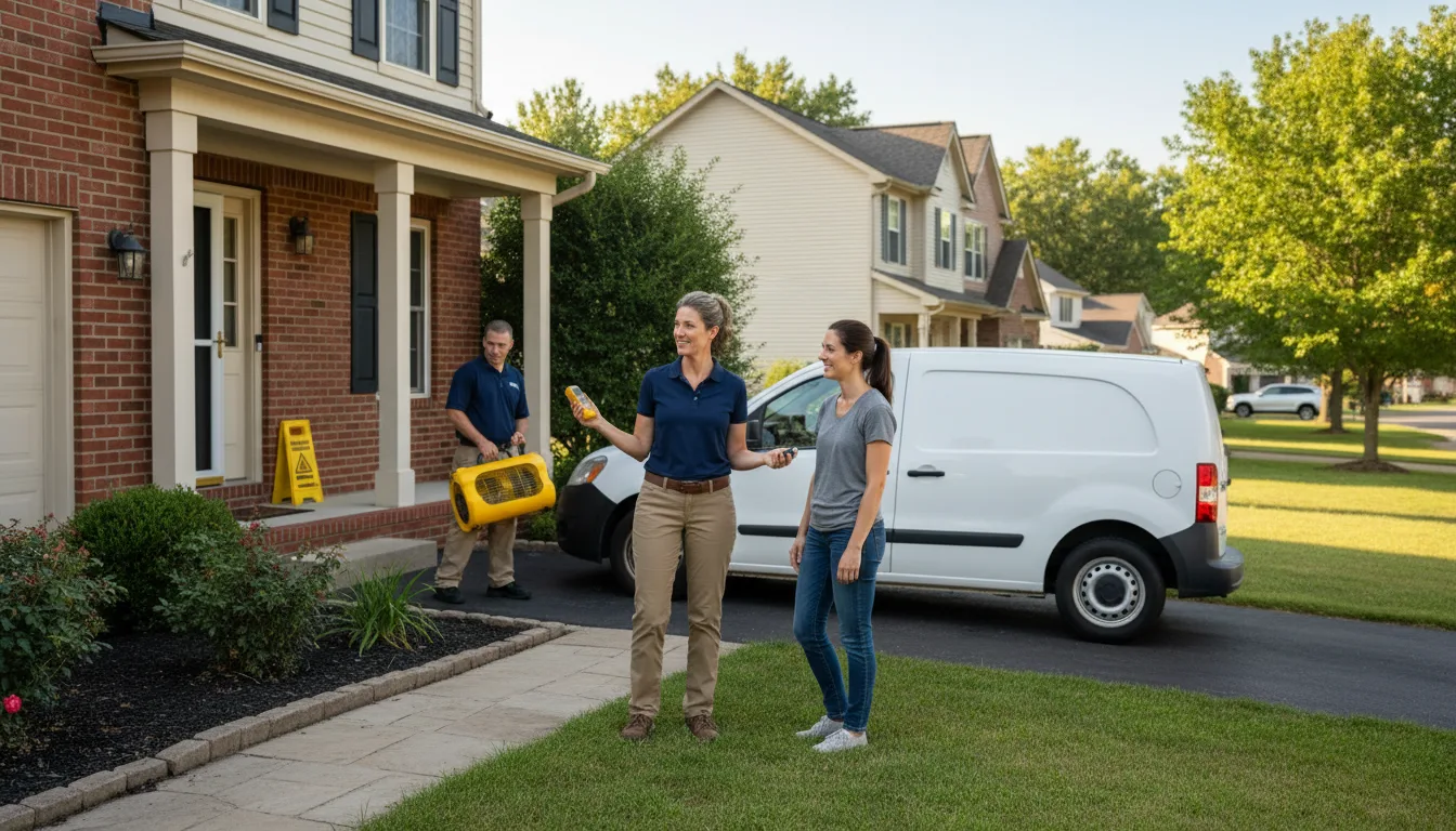 Residential water damage restoration in Gallatin, TX